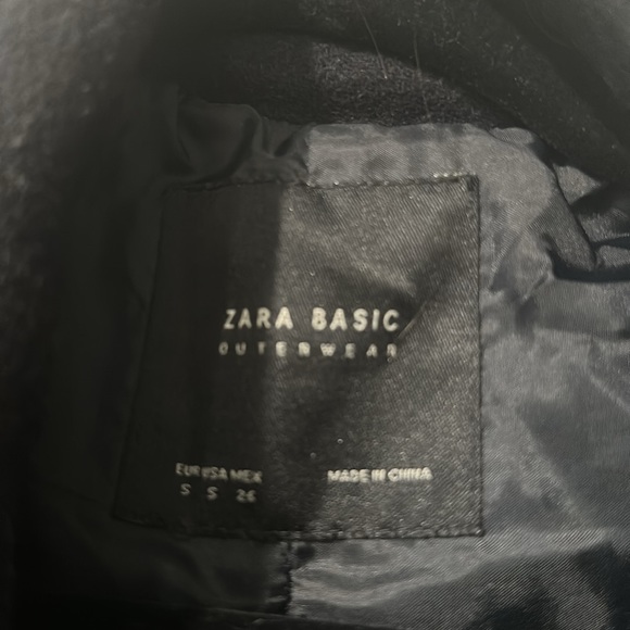 Gorgeous wool navy Zara coat size small - Picture 3 of 4